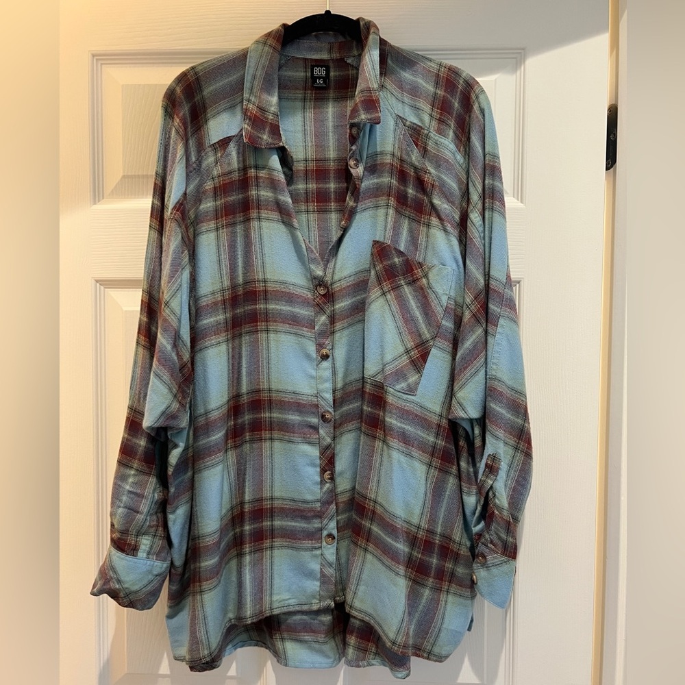 Blue and Maroon Flannel